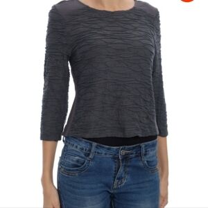 Monari Italia  In Cool Crinkle knit  fabric Gray Size 12